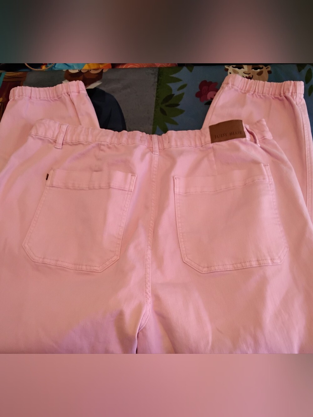 Judy Blue Women’s size 22W pink jogger style jeans stretch 38W 27L high rise